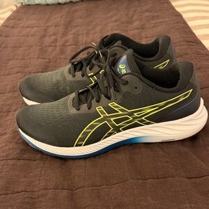 ASICS Men's Black and Yellow Athletic Shoes